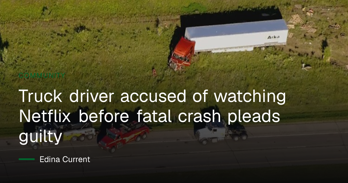 Truck driver accused of watching Netflix before fatal crash pleads guilty
